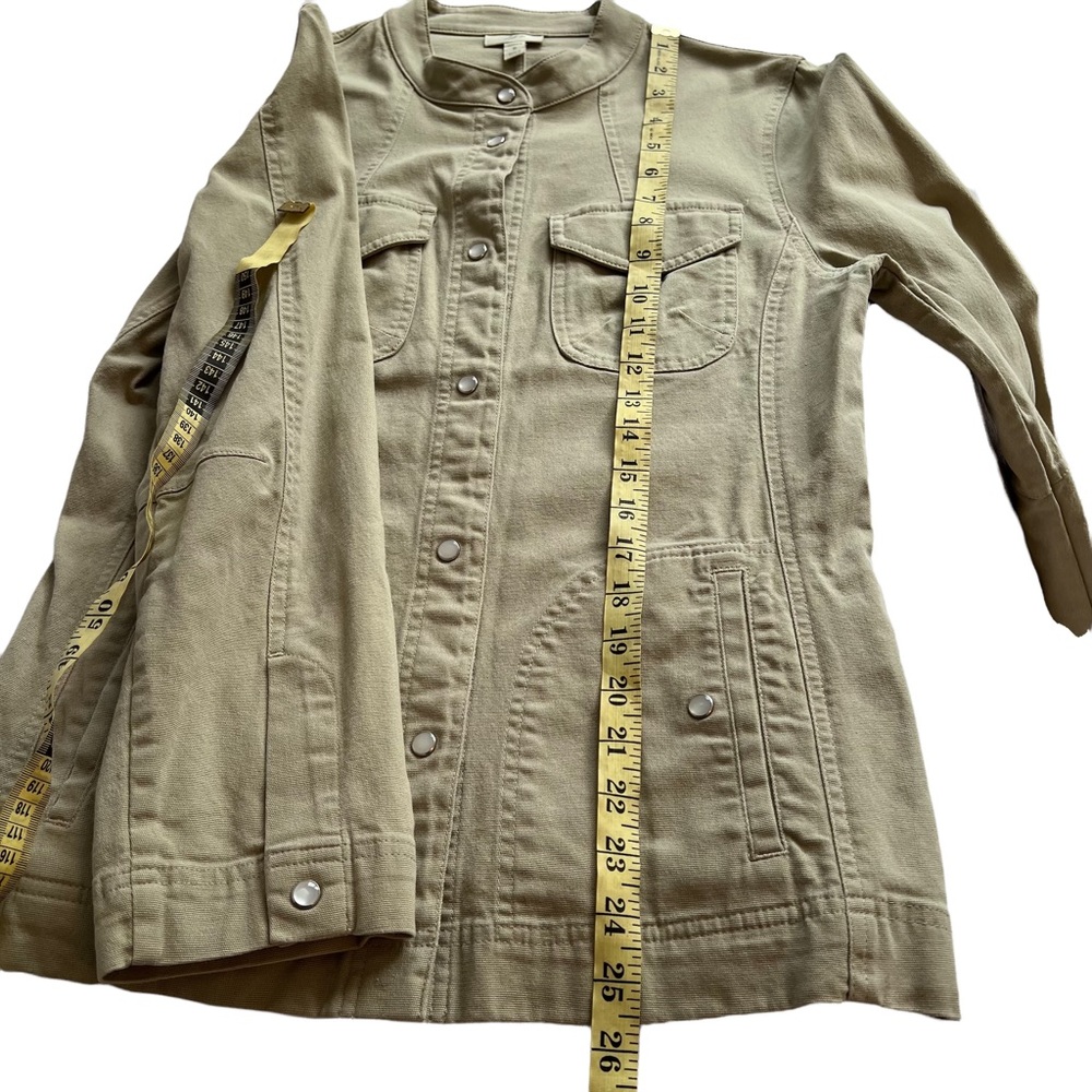 J. Jill Womens Jacket Lightweight Utility Jacket Size Small Tan - Picture 10 of 16